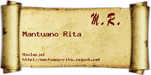 Mantuano Rita névjegykártya